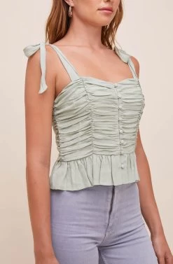 Duffy Sweetheart Neck Top -Chic Outfit Shop ACT16591 SAGE 5