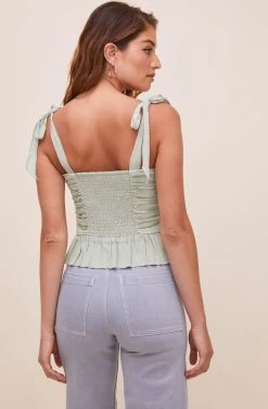 Duffy Sweetheart Neck Top -Chic Outfit Shop ACT16591 SAGE 7