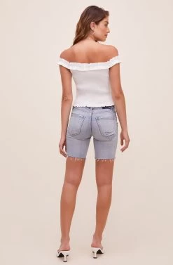 Tamaya Ruffle Smocked Top 23 Tamaya Ruffle Smocked Top -Chic Outfit Shop ACT16601L OFFWHITE 10