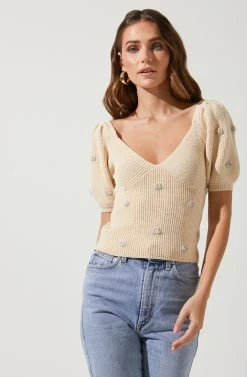 Bria Floral Embroidered Sweater
