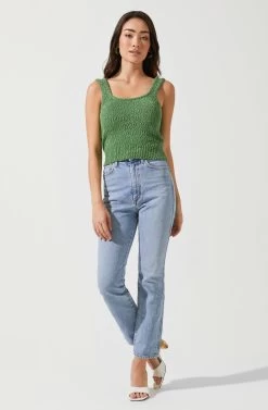 Virgo Sweater Tank -Chic Outfit Shop ACT16631 GREEN 1