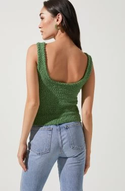 Virgo Sweater Tank -Chic Outfit Shop ACT16631 GREEN 4