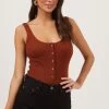 Tenderly Ribbed Knit Bustier Bodysuit 1 Tenderly Ribbed Knit Bustier Bodysuit -Chic Outfit Shop ACT16655 BURNTCINNAMON 3