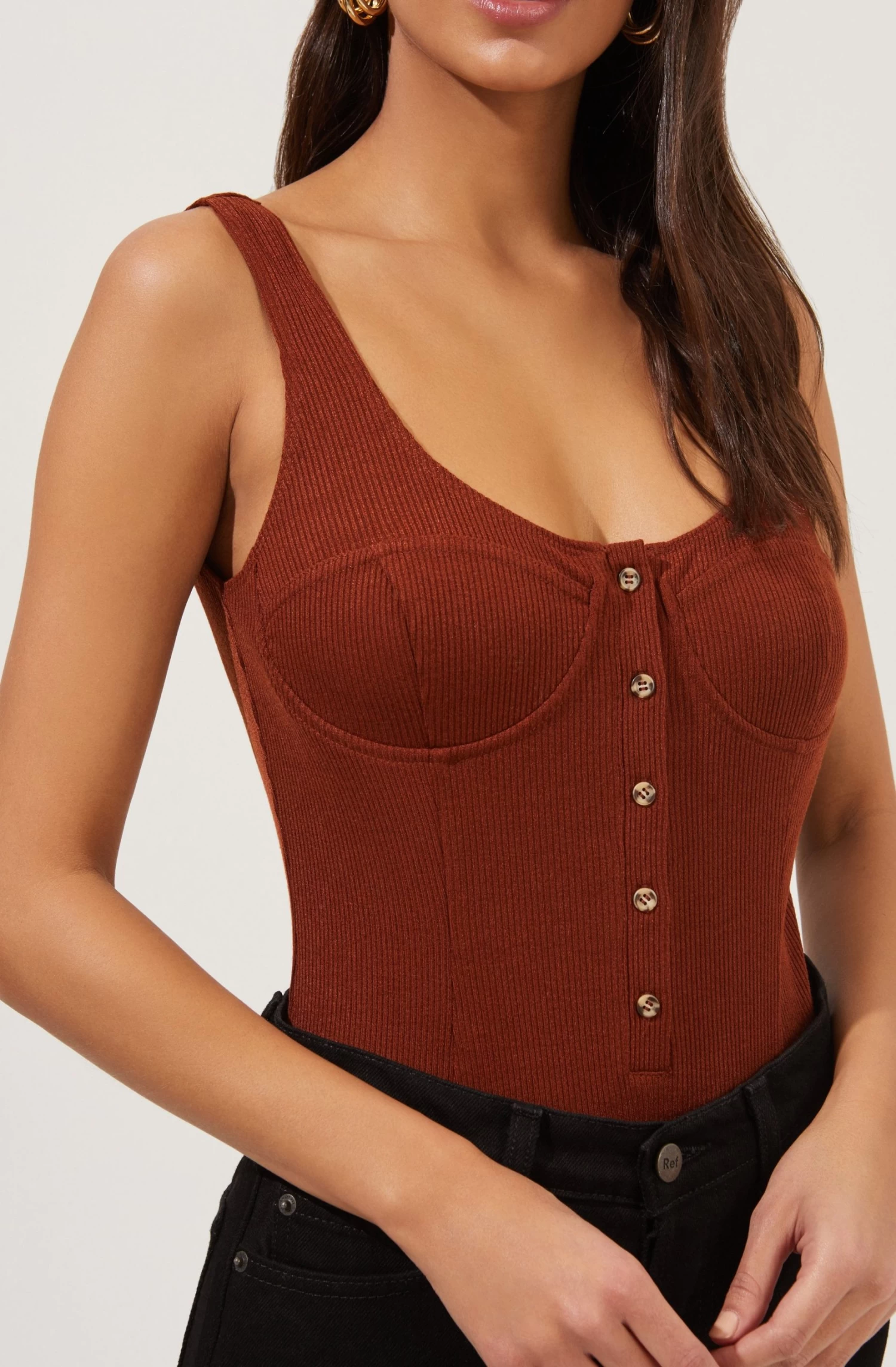 Tenderly Ribbed Knit Bustier Bodysuit 5 Tenderly Ribbed Knit Bustier Bodysuit - Image 3