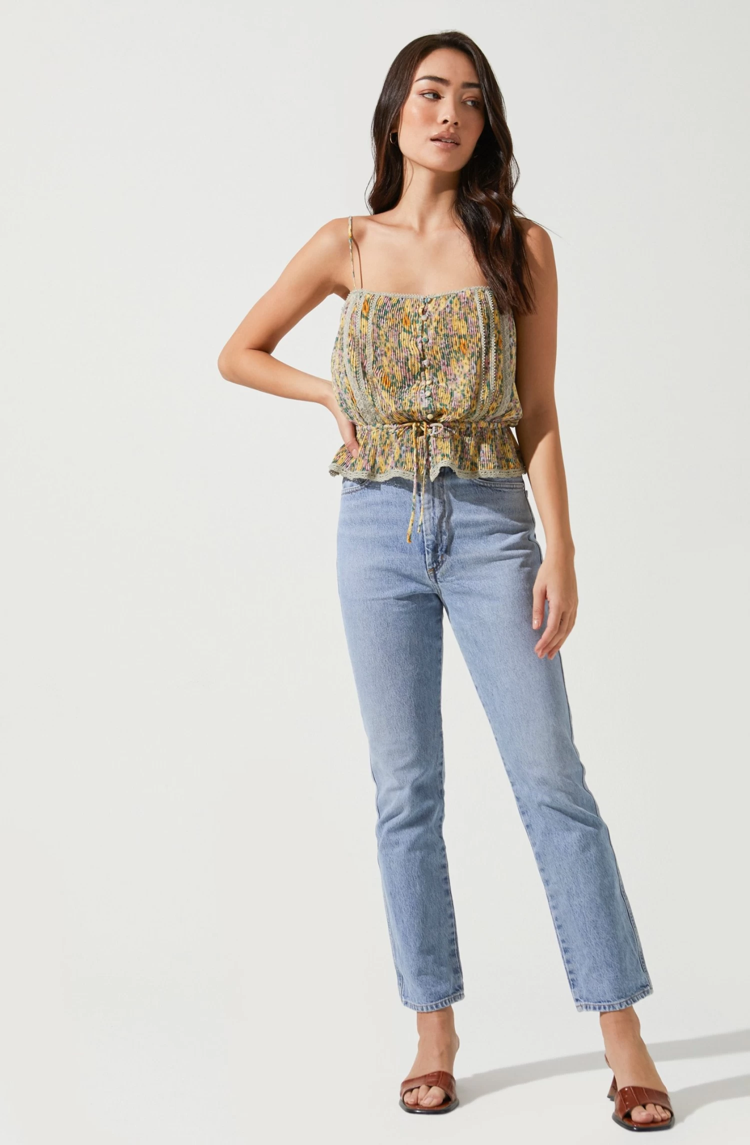 Flora Pleated Square Neck Top 3 Flora Pleated Square Neck Top