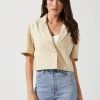 Melrose Short Sleeve Jacket -Chic Outfit Shop ACT16704 NATURAL 2