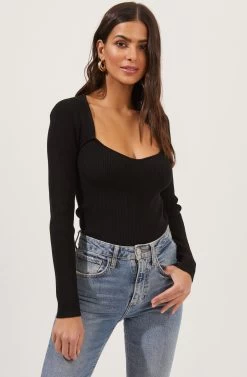 Rosa Scoop Neck Cutout Sweater