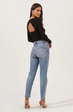 Rosa Scoop Neck Cutout Sweater -Chic Outfit Shop ACT16763 BLACK 6 2