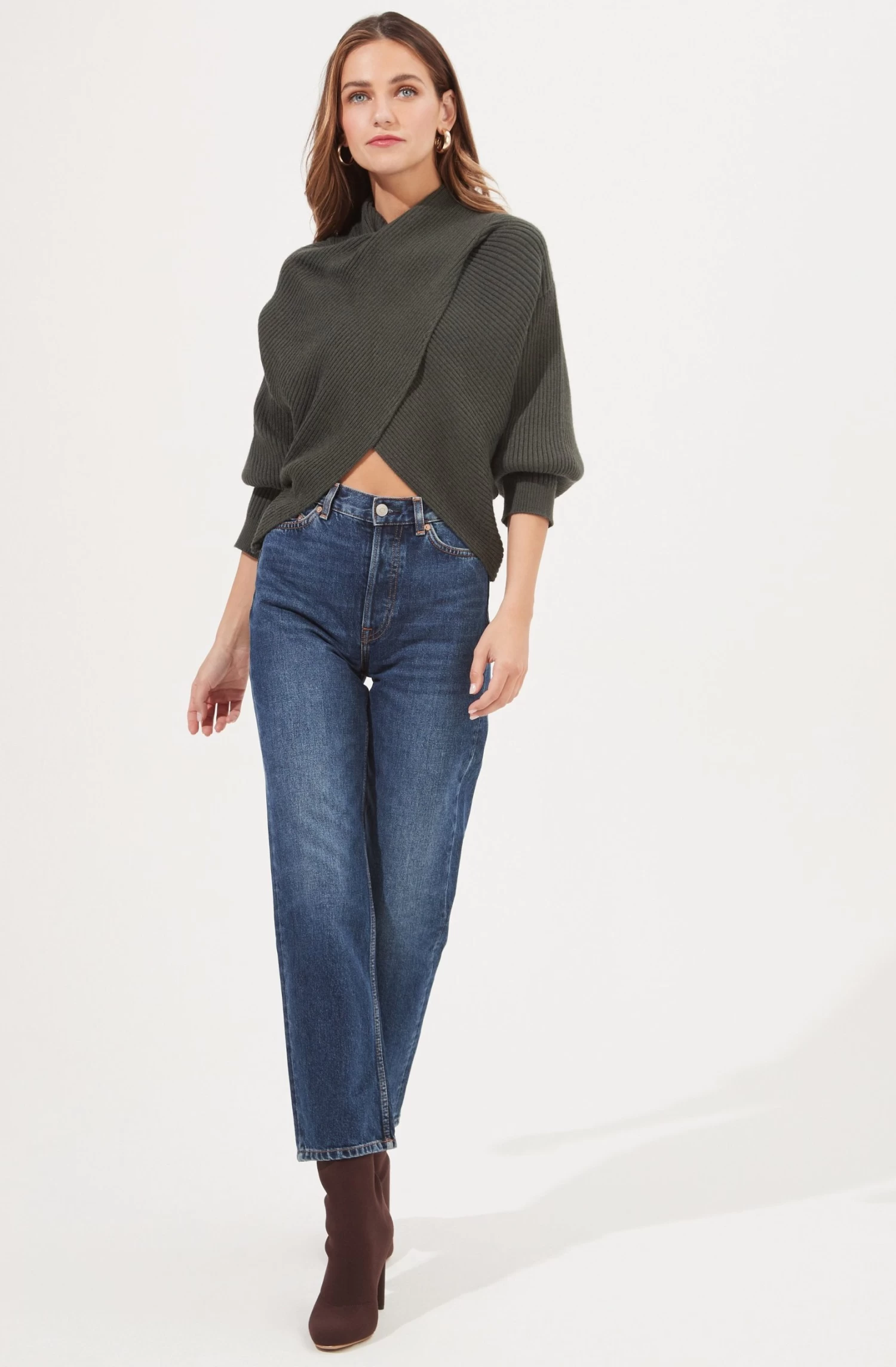 Rayn Ribbed Knit Wrap Front Sweater 10 Rayn Ribbed Knit Wrap Front Sweater - Image 8