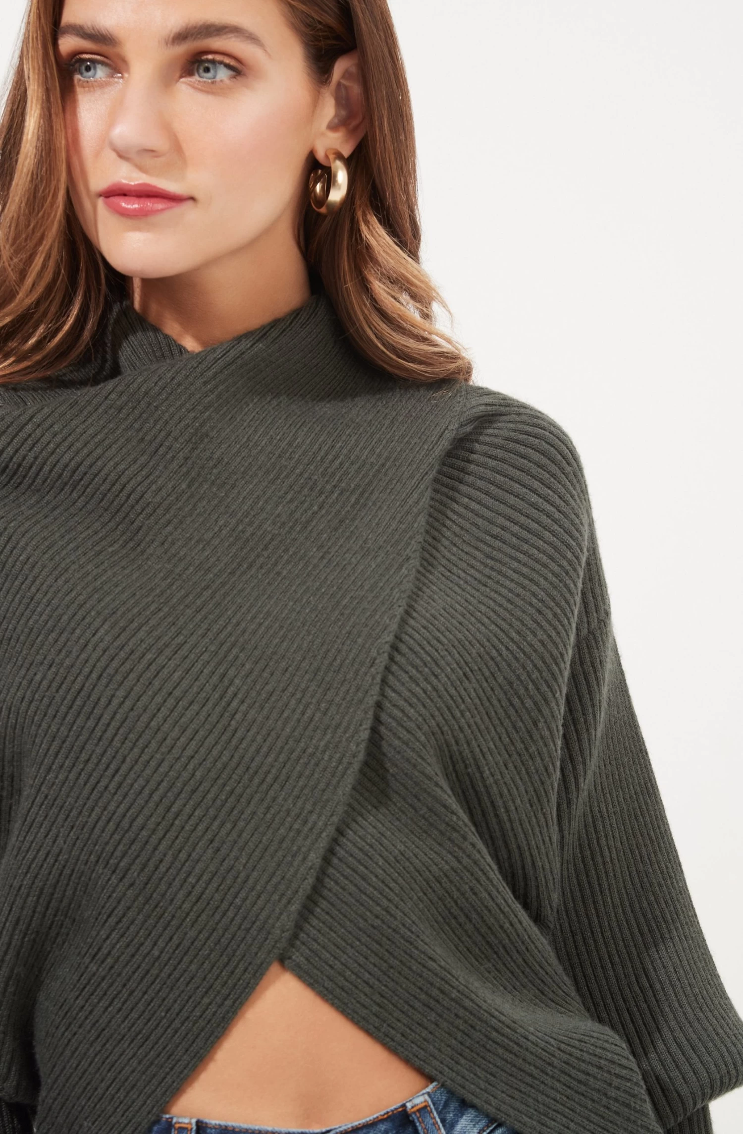 Rayn Ribbed Knit Wrap Front Sweater 9 Rayn Ribbed Knit Wrap Front Sweater - Image 7