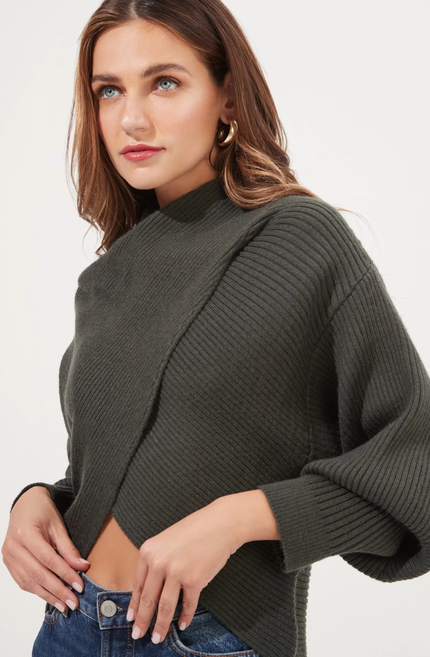 Rayn Ribbed Knit Wrap Front Sweater 11 Rayn Ribbed Knit Wrap Front Sweater - Image 9
