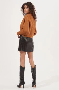 Rayn Ribbed Knit Wrap Front Sweater 29 Rayn Ribbed Knit Wrap Front Sweater -Chic Outfit Shop ACT16828 MUSTARD 5