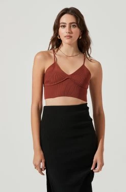 Seneca Ribbed Knit Cropped Bralette