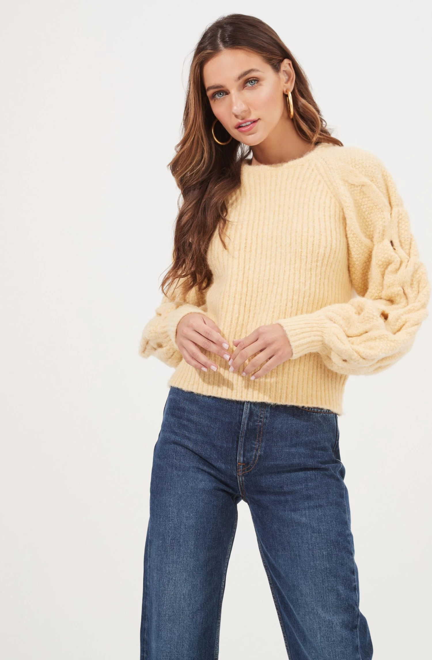 Lizette Cable Knit Statement Sleeve Sweater 13 Lizette Cable Knit Statement Sleeve Sweater - Image 11