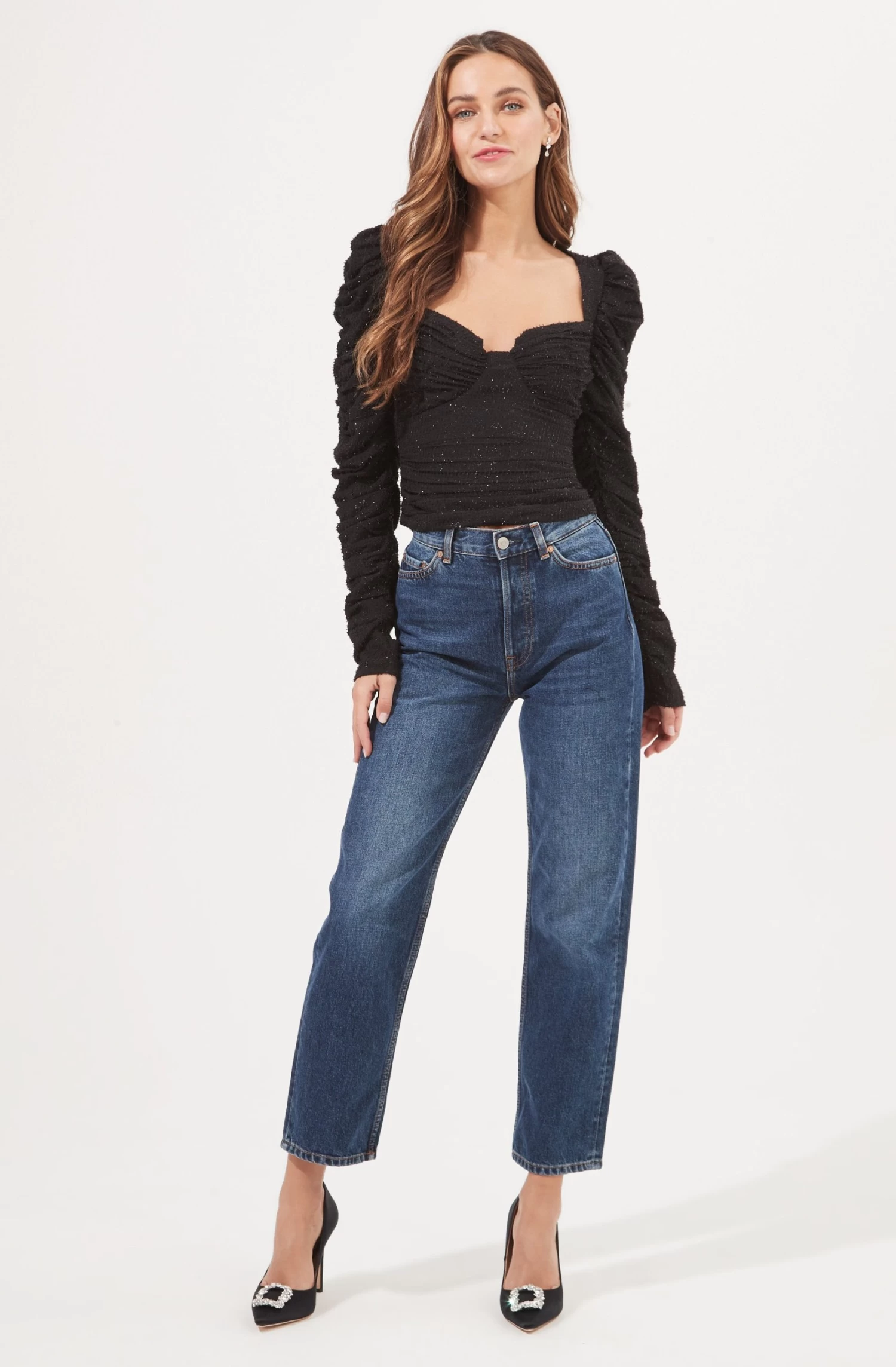 Caldwell Metallic Ruched Sweetheart Neck Top 5 Caldwell Metallic Ruched Sweetheart Neck Top - Image 3