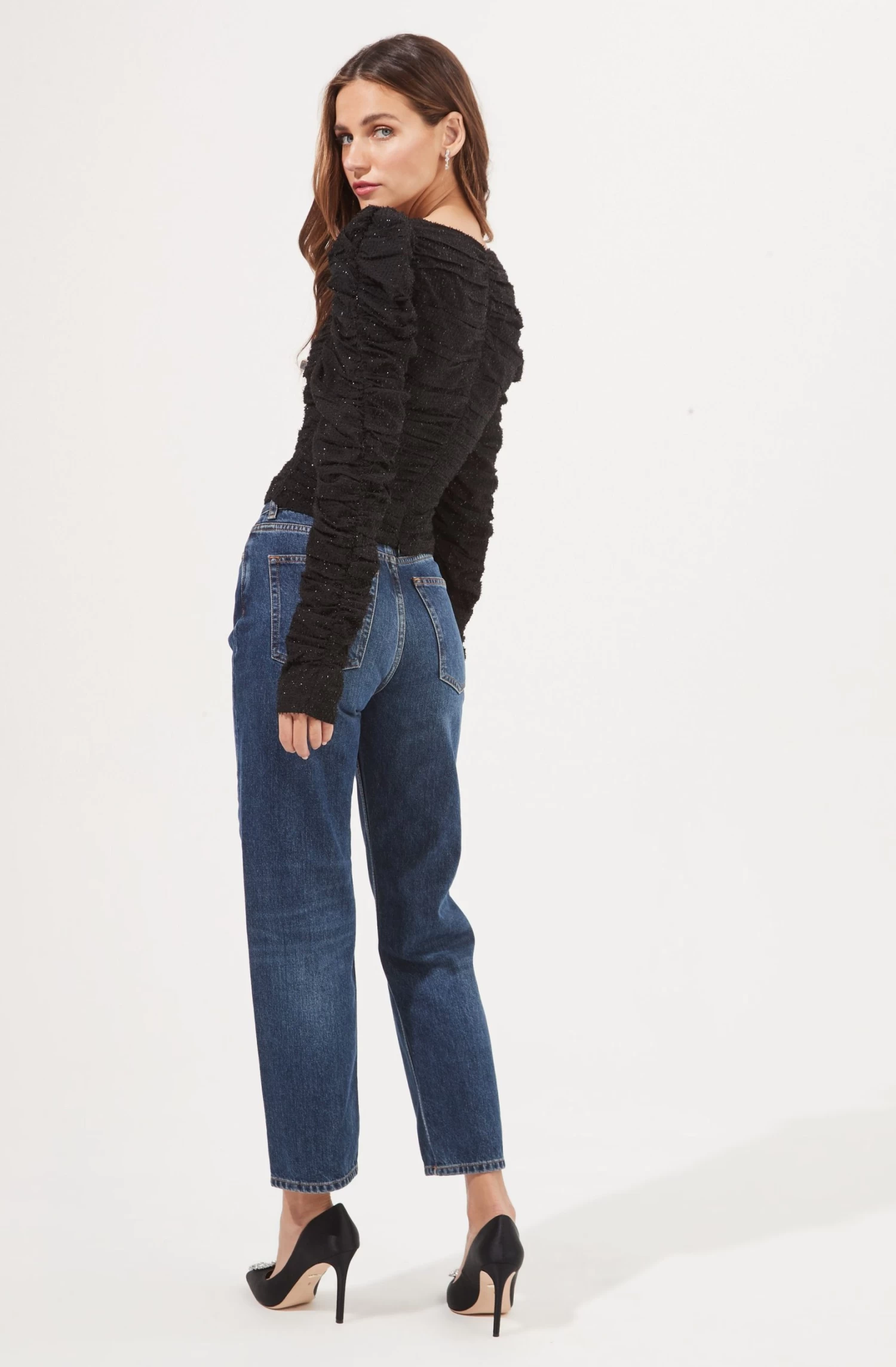 Caldwell Metallic Ruched Sweetheart Neck Top 7 Caldwell Metallic Ruched Sweetheart Neck Top - Image 5