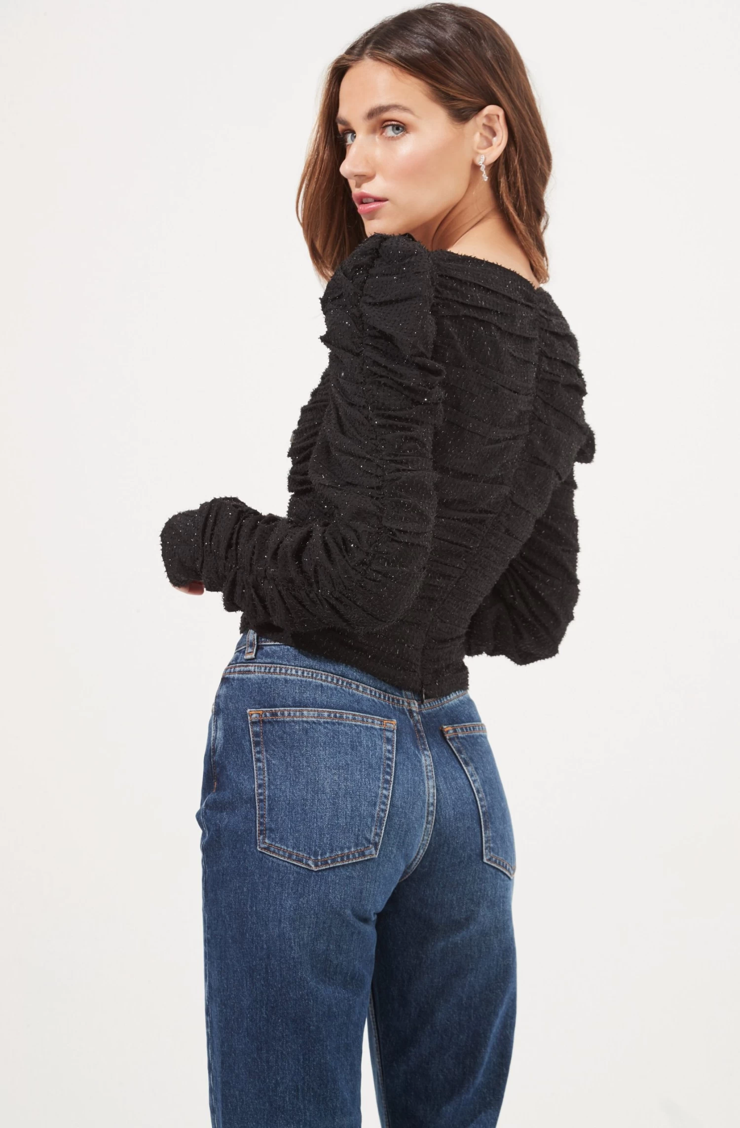 Caldwell Metallic Ruched Sweetheart Neck Top 4 Caldwell Metallic Ruched Sweetheart Neck Top - Image 2