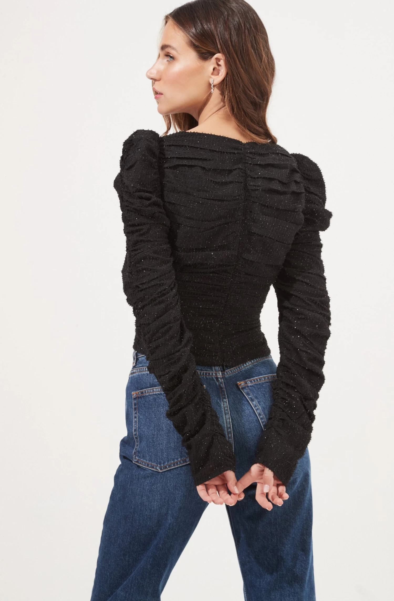 Caldwell Metallic Ruched Sweetheart Neck Top 8 Caldwell Metallic Ruched Sweetheart Neck Top - Image 6