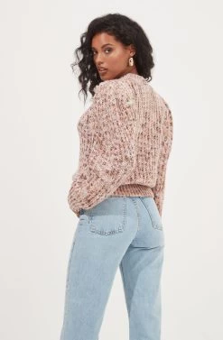 Gramercy Contrast Button Cardigan -Chic Outfit Shop ACT16966 BLUE PEACHMULTI 6