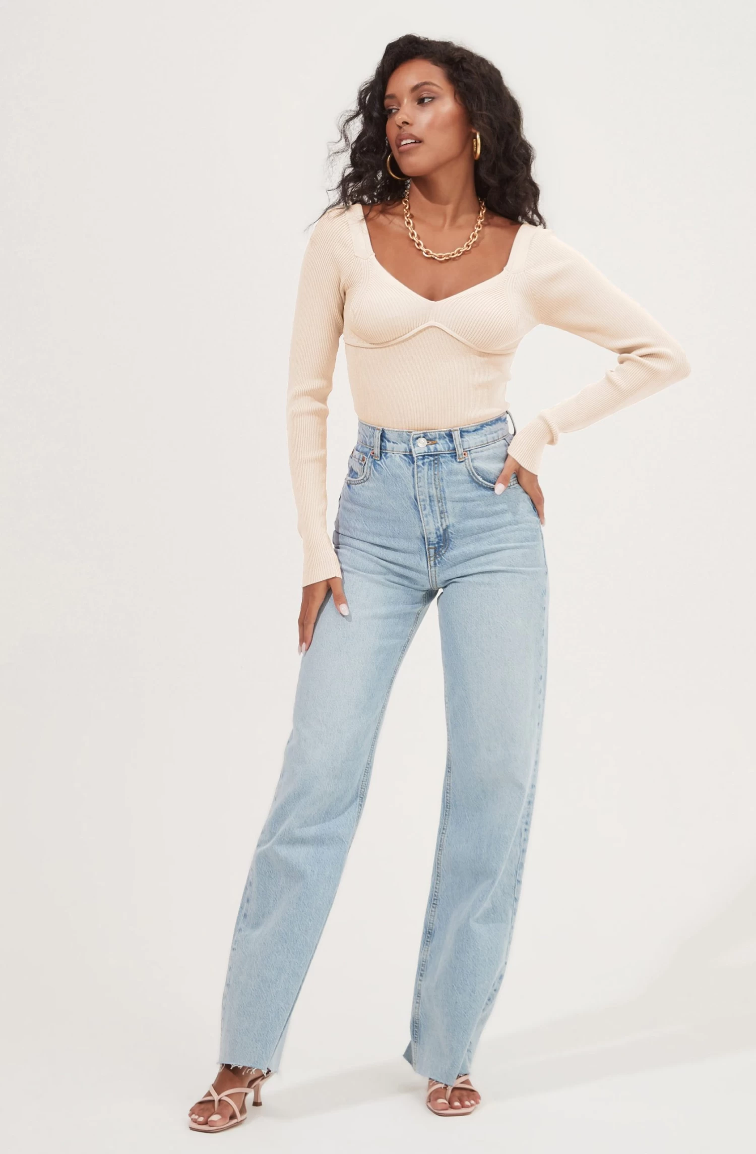 Tarzana Ribbed Knit Sweetheart Sweater 5 Tarzana Ribbed Knit Sweetheart Sweater - Image 3