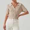 Cambria Collared Short Sleeve Knit Sweater -Chic Outfit Shop ACT17001B RAINBOWSPECKLE 2