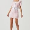 Mindy Terry Cloth Checkered Mini Skirt
