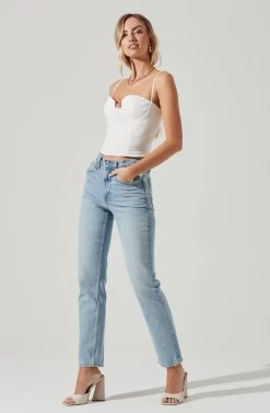 Brixley Underwire Bustier Top 23 Brixley Underwire Bustier Top -Chic Outfit Shop ACT17260 WHITE 1375