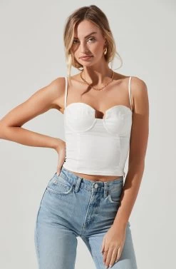 Brixley Underwire Bustier Top 20 Brixley Underwire Bustier Top -Chic Outfit Shop ACT17260 WHITE 1378