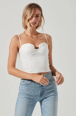 Brixley Underwire Bustier Top 22 Brixley Underwire Bustier Top -Chic Outfit Shop ACT17260 WHITE 1384