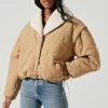 Nadine Quilted Faux Shearling Jacket -Chic Outfit Shop ACT17275 KHAKI 0196 a59c447d 7907 403b a9d2 d51e6cfd37ed
