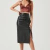 Melody Faux Leather Midi Skirt