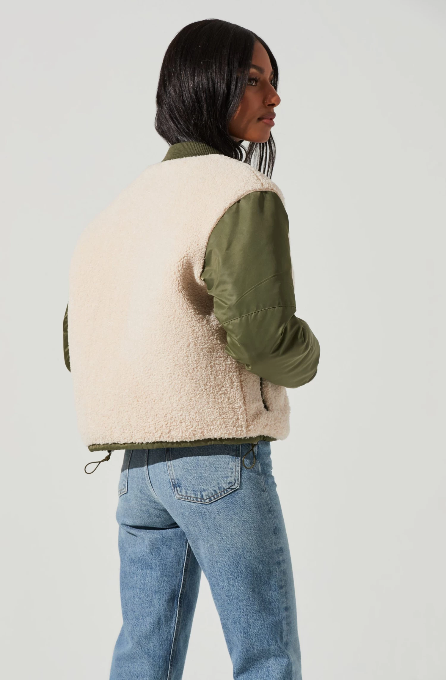 Tegan Faux Shearling Contrast Puffer Jacket 8 Tegan Faux Shearling Contrast Puffer Jacket - Image 6
