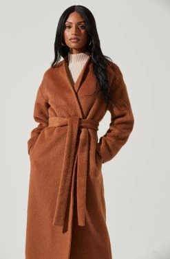 Berkley Tie Waist Coat 23 Berkley Tie Waist Coat -Chic Outfit Shop ACT17309 CAMEL 0823