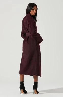 Berkley Tie Waist Coat 18 Berkley Tie Waist Coat -Chic Outfit Shop ACT17309 WINE 1550