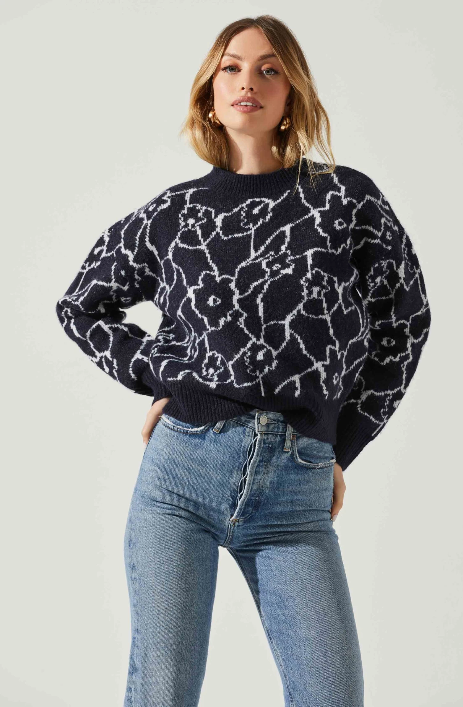 Saira Abstract Floral Sweater 3 Saira Abstract Floral Sweater