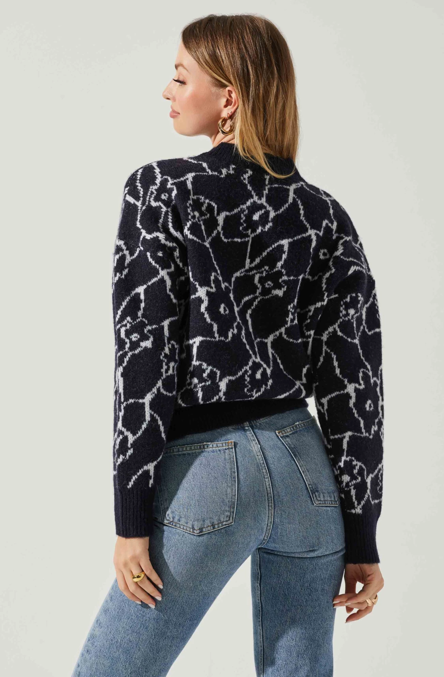 Saira Abstract Floral Sweater 8 Saira Abstract Floral Sweater - Image 6