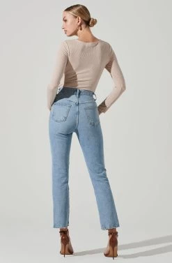 Reese Metallic Twist Front Bodysuit -Chic Outfit Shop ACT17385 CREAMMETALLIC 6