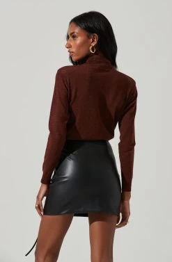 Alden Turtleneck Sweater 29 Alden Turtleneck Sweater -Chic Outfit Shop ACT17410 RUST 3