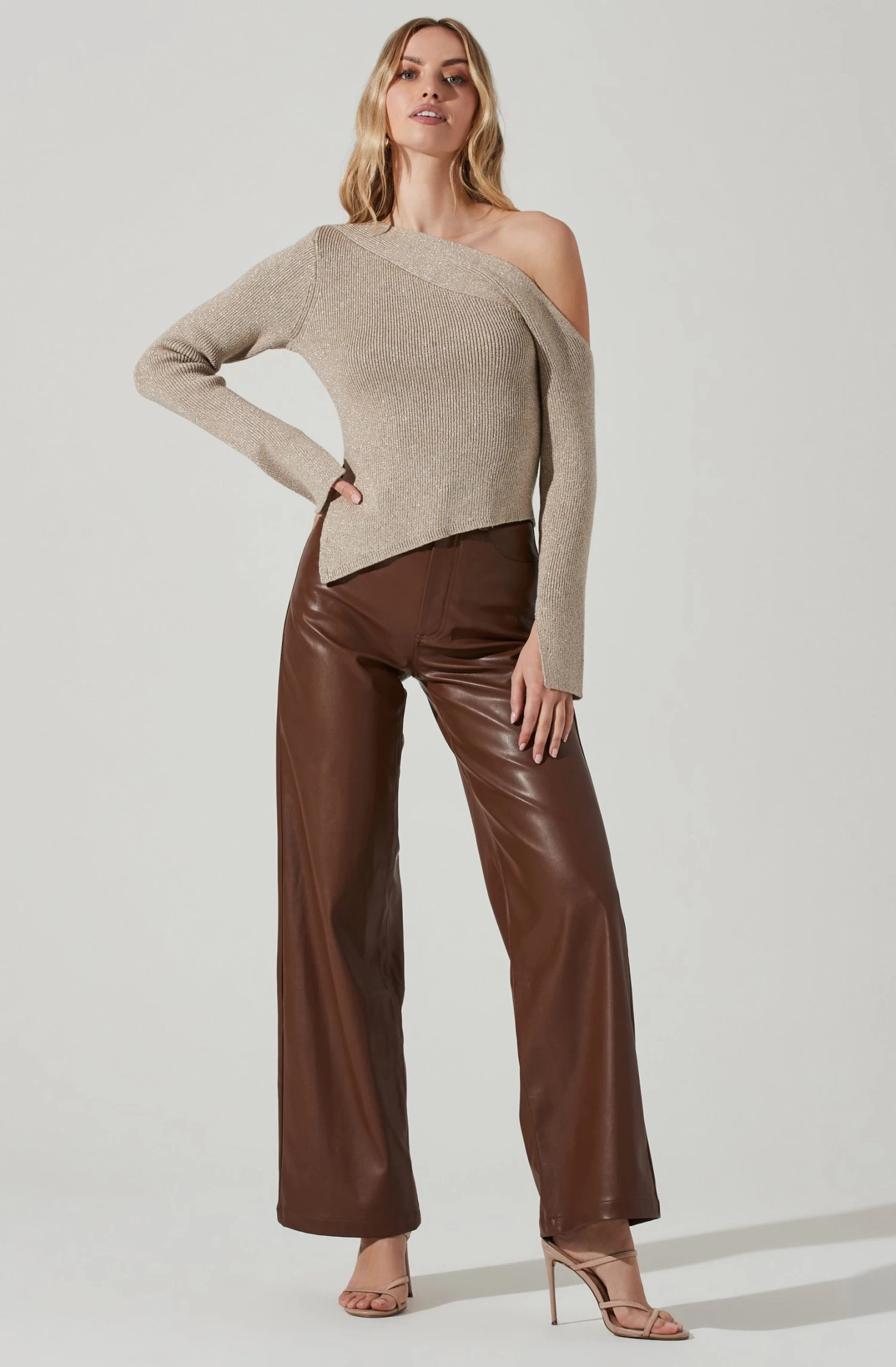Aldari Asymmetrical Off Shoulder Sweater 5 Aldari Asymmetrical Off Shoulder Sweater - Image 3