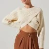 Mariana Reversible Cable Knit Wrap Sweater