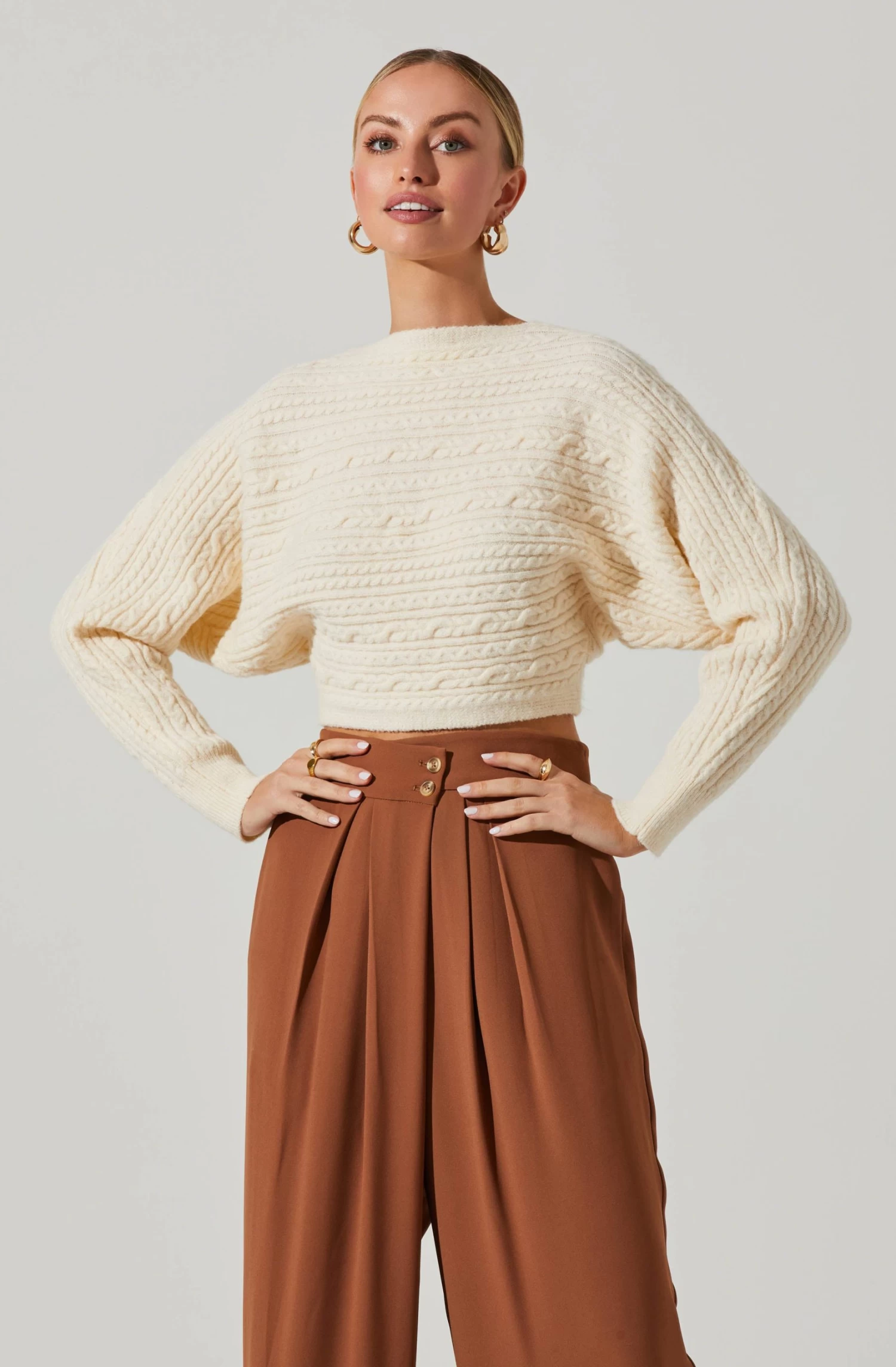 Mariana Reversible Cable Knit Wrap Sweater 4 Mariana Reversible Cable Knit Wrap Sweater - Image 2