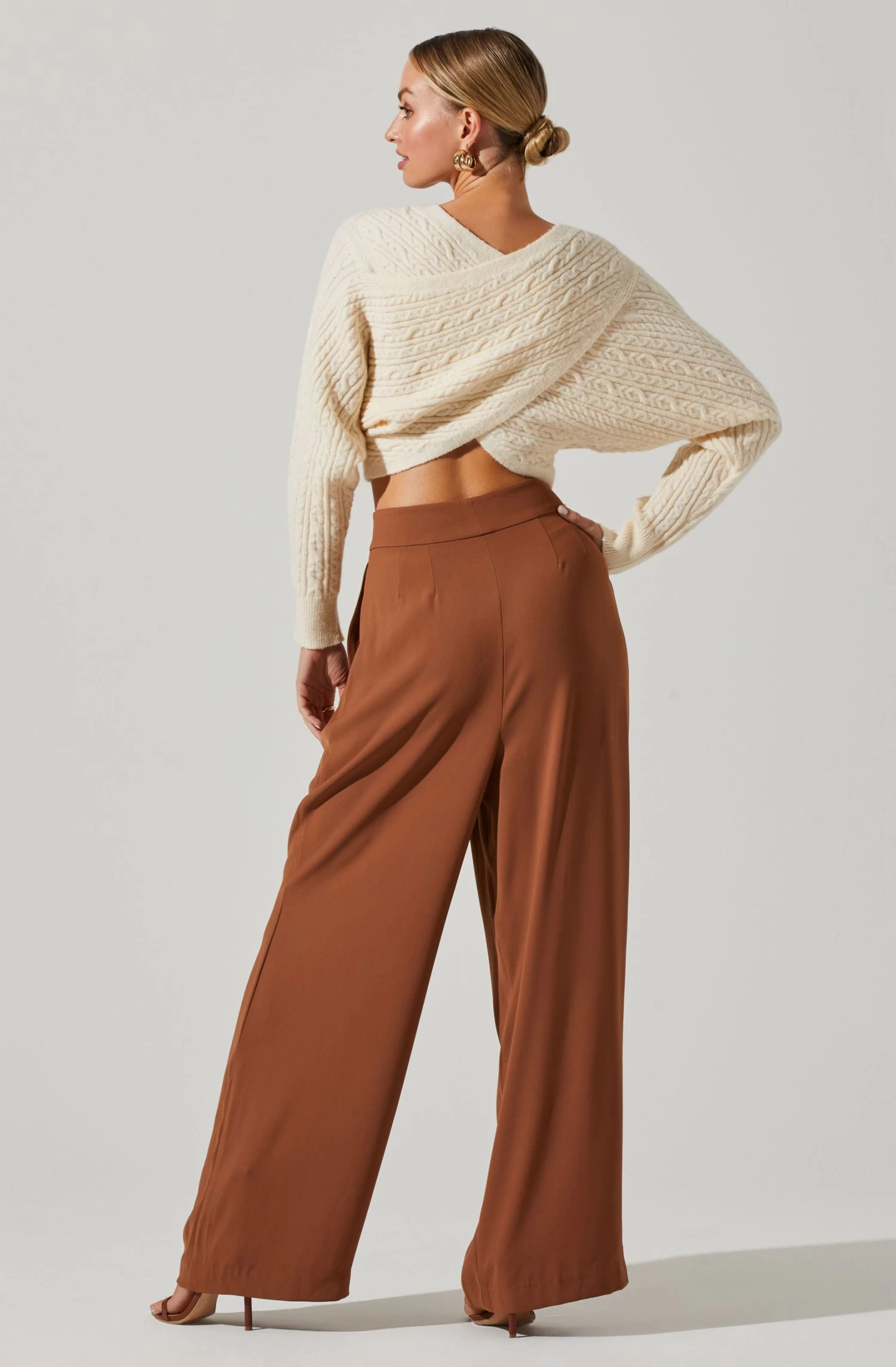 Mariana Reversible Cable Knit Wrap Sweater 7 Mariana Reversible Cable Knit Wrap Sweater - Image 5