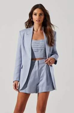 Laudine Blazer 20 Laudine Blazer -Chic Outfit Shop ACT17526L SLATEBLUE 2