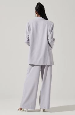 Laudine Oversized Blazer -Chic Outfit Shop ACT17526 HAZEBLUE 5