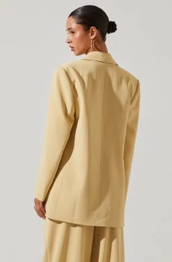 Laudine Oversized Blazer -Chic Outfit Shop ACT17526 MAIZE 3