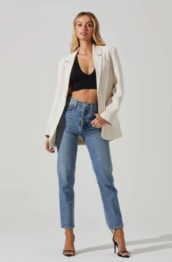 Laudine Oversized Blazer -Chic Outfit Shop ACT17526 OFFWHITE 1