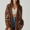 Vada Abstract Swirl Oversized Sweater -Chic Outfit Shop ACT17580SH BROWNSWIRL 3