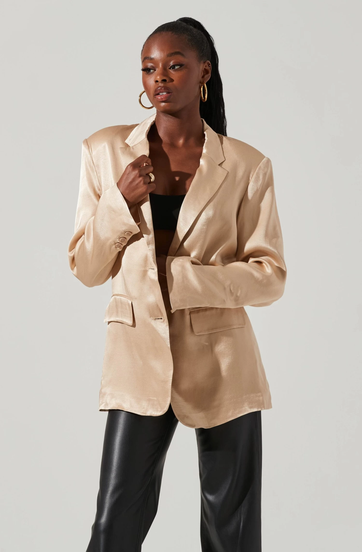 Kimia Satin Oversized Blazer 21 Kimia Satin Oversized Blazer - Image 19