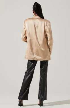 Kimia Satin Oversized Blazer 41 Kimia Satin Oversized Blazer -Chic Outfit Shop ACT17722 CHAMPAGNE 5 72082f3f 1459 457a b544 b04d38780aa4