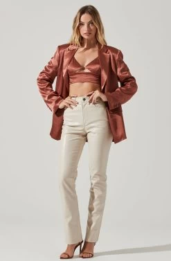 Kimia Satin Oversized Blazer 34 Kimia Satin Oversized Blazer -Chic Outfit Shop ACT17722 ROSEBROWN 1 4880842a f6f8 44cc a4c7 2f47cafb058c